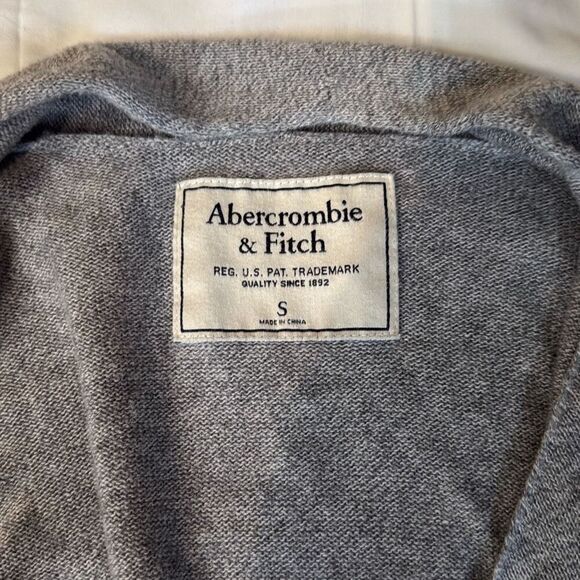Abercrombie and Fitch womens asymetrical side zip sweater gray size small cozy s - Picture 8 of 11